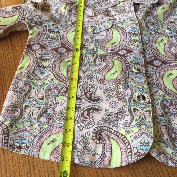 Keneth Too! 100% Cotton Paisley Floral Print Button Jacket Women’s Large Vintage - Picture 12 of 13